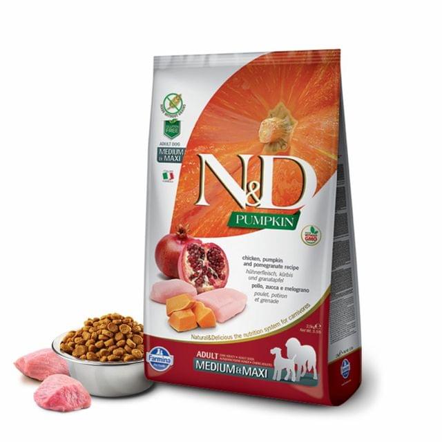 Farmina N&D Grain Free Chicken & Pomegranate Adult Medium & Maxi Breed Dog Food